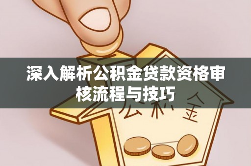 布袋深入解析公积金贷款资格审核流程与技巧
