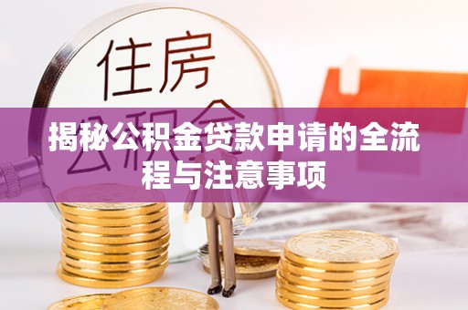 布袋揭秘公积金贷款申请的全流程与注意事项