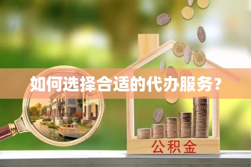 布袋如何选择合适的代办服务？