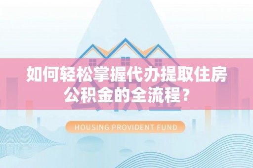 布袋如何轻松掌握代办提取住房公积金的全流程？