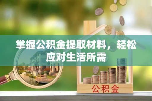 布袋掌握公积金提取材料，轻松应对生活所需