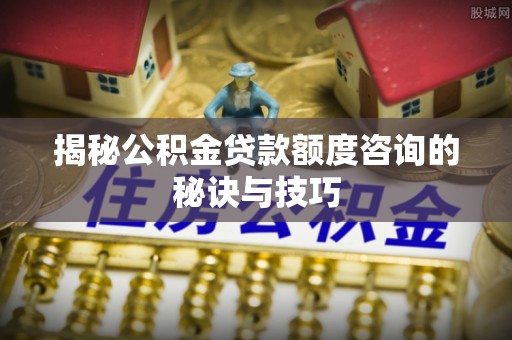 布袋揭秘公积金贷款额度咨询的秘诀与技巧
