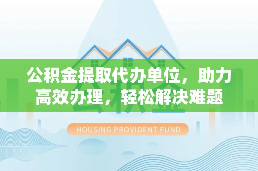 布袋公积金提取代办单位，助力高效办理，轻松解决难题