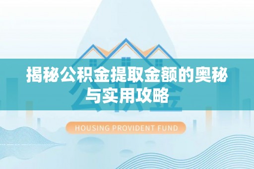 布袋揭秘公积金提取金额的奥秘与实用攻略