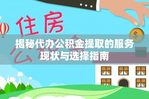 布袋揭秘代办公积金提取的服务现状与选择指南