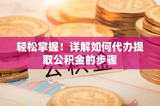 布袋轻松掌握！详解如何代办提取公积金的步骤